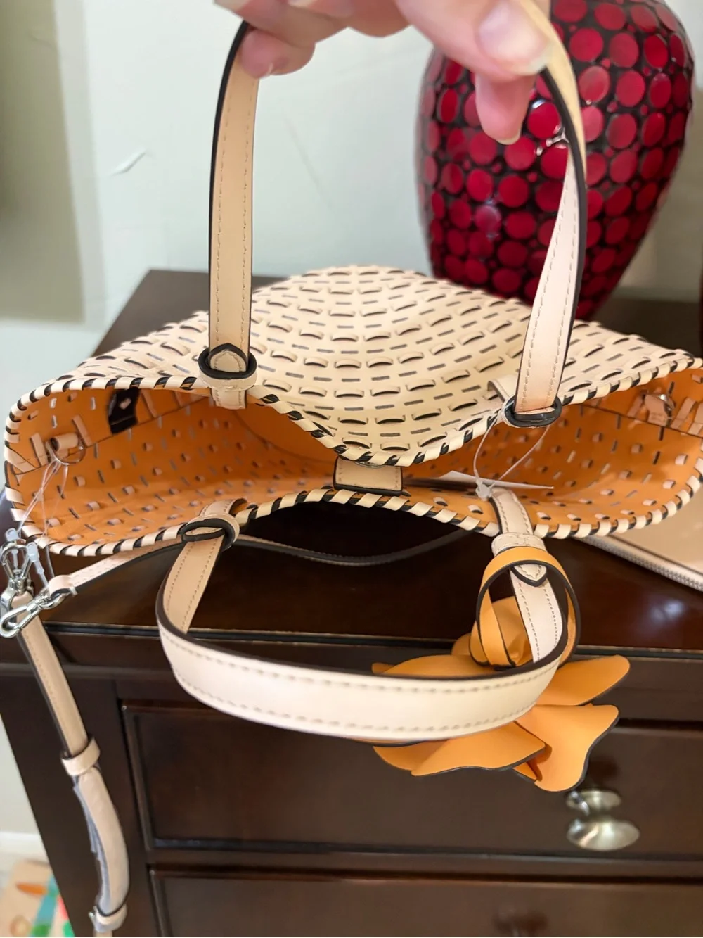 kate spade Dahlia Tote Bag in Crisp Peach NWT MSRP $399